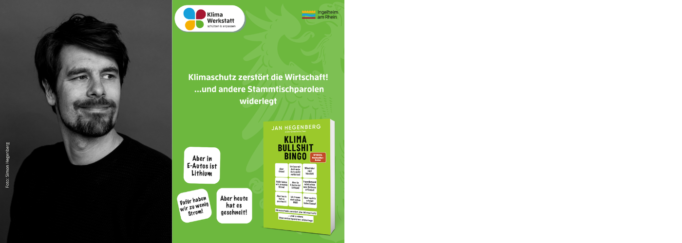 Porträt Jan Hegenberg und Buchcover
