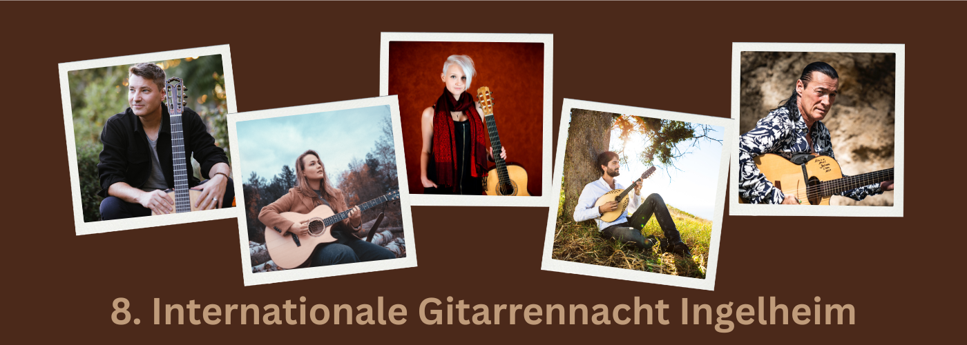 Collage mit allen Künstlern der Gitarrennacht