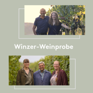 Ankündigungsbild für die Winzerweinprobe mit Bio-Weingut Weitzel und Weingut Gräff-Schmitt