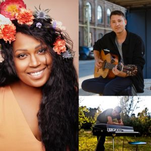 Benefizkonzert mit Menna Mulugeta, Daniel Stelter und Ulf Kreiner. Das Bild zeigt alle drei Künstler und Künstlerinnen