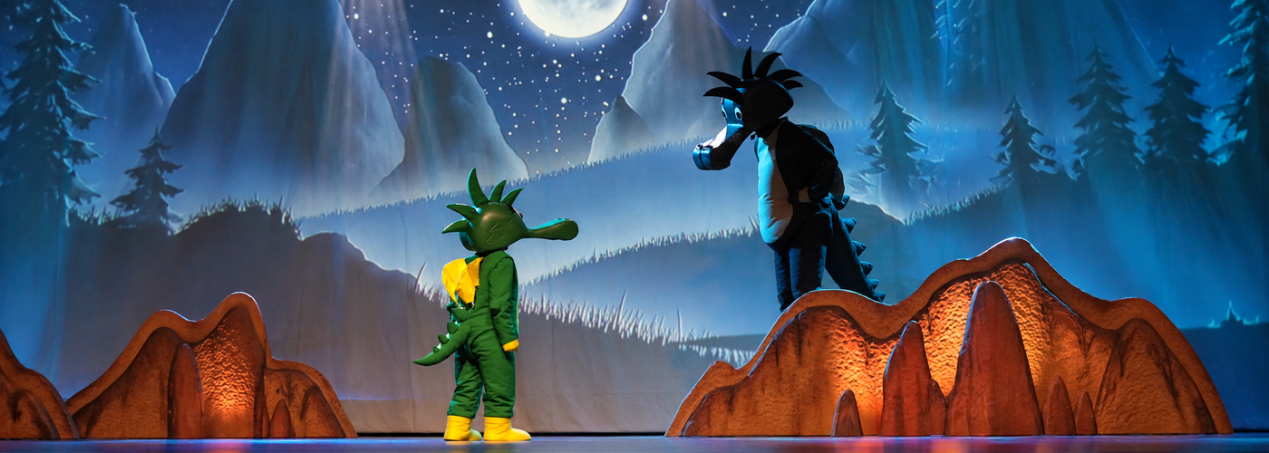 Tabaluga und Arktos in einer Szene aus dem Musical „Tabaluga und Lilli“.